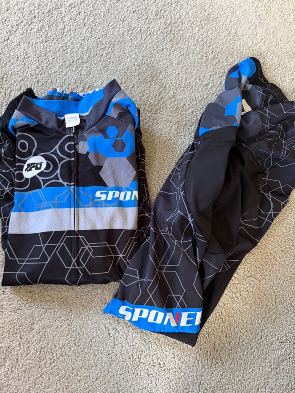 Men’s Blue & Black cycling set